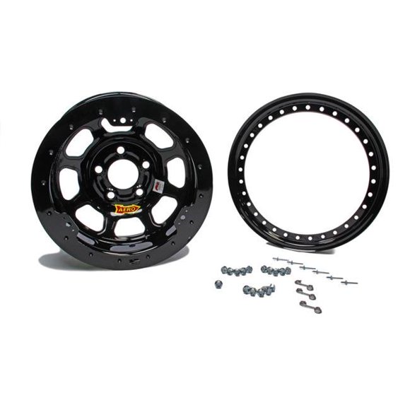 13 x 8 in. 3 in. Back Space 4.25 in. Bolt Pattern Black Beadlock Wheel