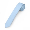 thumbnail image 2 of Jacob Alexander Men's Solid Color 1.5 inch Width Ultra Skinny Neck Tie - Sky Blue, 2 of 8