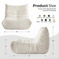 thumbnail image 4 of Congermom Bean Bag Chair, Giant Bean Bag Chairs for Adults, Bean Bag Sofa with Filler Faux Fur, Memory Foam Bean Bag Couches Fireside Lazy Sofa for Living Room, Bedroom, Office (Beige), 4 of 5