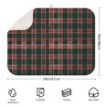 thumbnail image 2 of Green and Red Christmas Plaid Pattern Dish Drying Mat for Kitchen 1 Pack, Ultra Absorbent Microfiber Dishes Drainer Mats,18x24in(46x61cm), 2 of 4