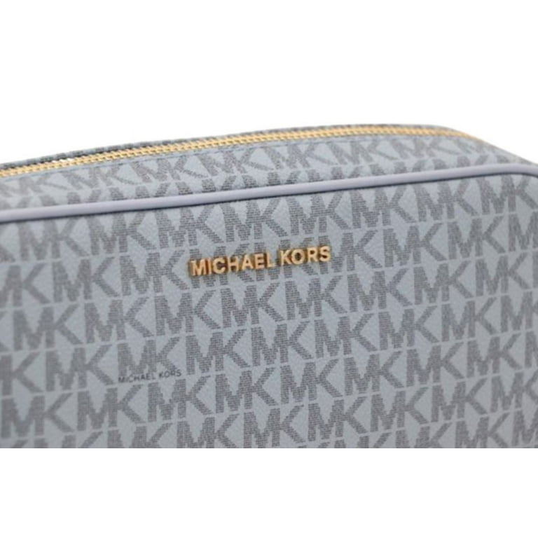 Michael Kors Maeve East West Signature Logo Two-Tone Semi Lux Pocket  Crossbody Bag