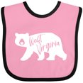 thumbnail image 3 of Inktastic West Virginia White Bear Silhouette Boys or Girls Baby Bib, 3 of 4