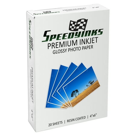inks coated speedy 4x6 glossy inkjet resin pack premium paper walmart