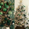 thumbnail image 1 of Set de Bolas Navideñas Nevadas | 9 Adornos de Plástico Verde | 8 Cm | Uso Interior/Exterior | Decoración para Fiestas, Bodas y Eventos, 1 of 6