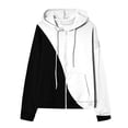 thumbnail image 4 of Wancir Women's Color Block Zip Up Hoodie Sweatshirt Casual Long Sleeve Drawstring Jacket Sweater with Pockets, 4 of 5