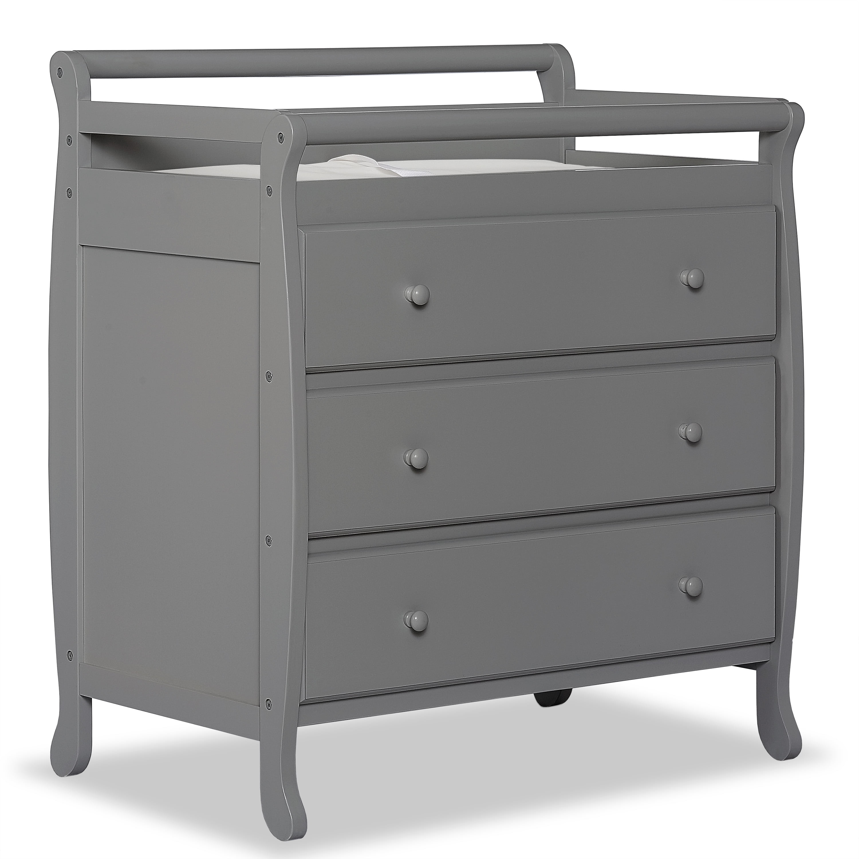 Dream On Me, Liberty 3 Drawer Changing Table, Storm Grey