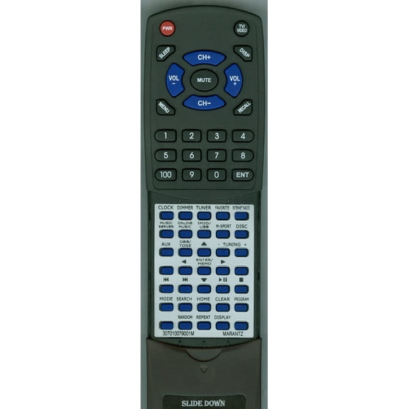 Replacement Remote for MARANTZ 307010079001M, RT307010079001M, RC009CR, MCR603