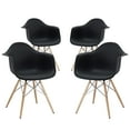 thumbnail image 2 of Modway Pyramid Dining Armchair Set of 4 in Black, 2 of 6