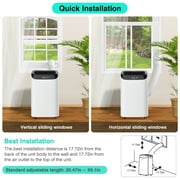 Lcxmtv 14000 BTU Portable Air Conditioners Cools up to 700 Sq. Ft., Portable AC Unit with Cool, Dehumidifier and Fan, Backlit Remote, DIY Window Kit, 24H Timer Sleep Mode, for Bedroom