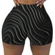 thumbnail image 2 of Fotbe Abstract Black And White Waves Shorts Sin Costuras – Shorts Deportivos de Cintura Alta para Mujer, Elásticos para Gimnasio, Yoga, Running o Ciclismo-Medium, 2 of 8
