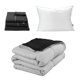 thumbnail image 1 of Edredón Dos vistas Individual Rogga Negro - Gris Perla + Sábanas Royal + Almohada Royal, 1 of 8