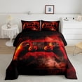 thumbnail image 2 of Castle Fairy Children Gradient Video Game Twin Comforter Sets,Black Red Ombre Bedding Set, 2 of 7