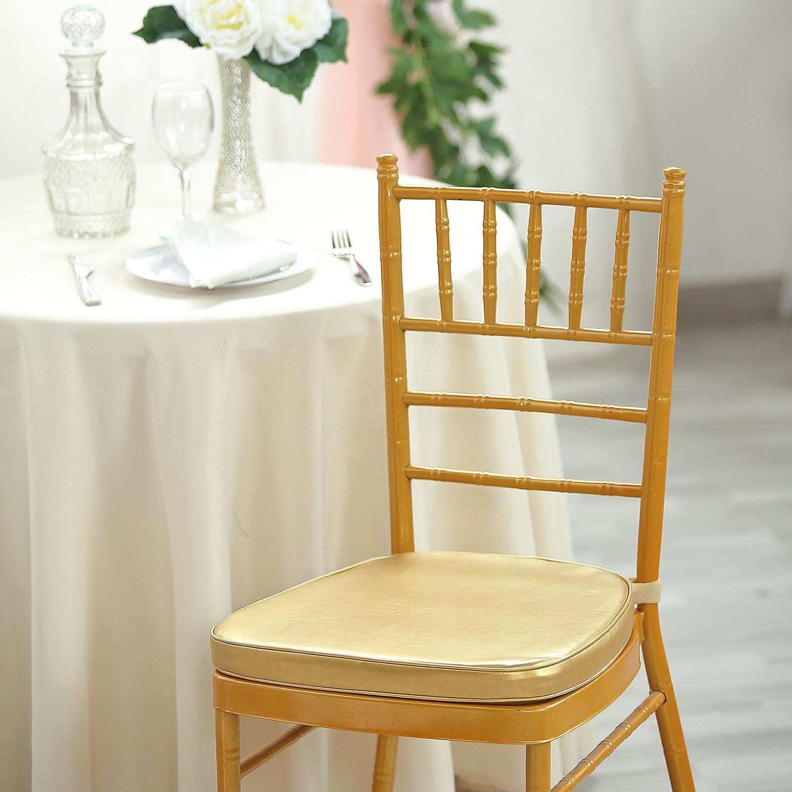 Efavormart Chiavari Chair Cushion Chair Pad with Attachment Straps For