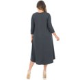 thumbnail image 4 of Pastel by Vivienne Women's Swing Midi Dress Plus Size Cement X-Large, 4 of 4