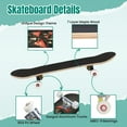 thumbnail image 4 of 31'' Complete Skateboard 7 Layer Canadian Maple Double Kick Deck Skateboards artwork Skate Board for Beginner Adult Gifts, 4 of 5