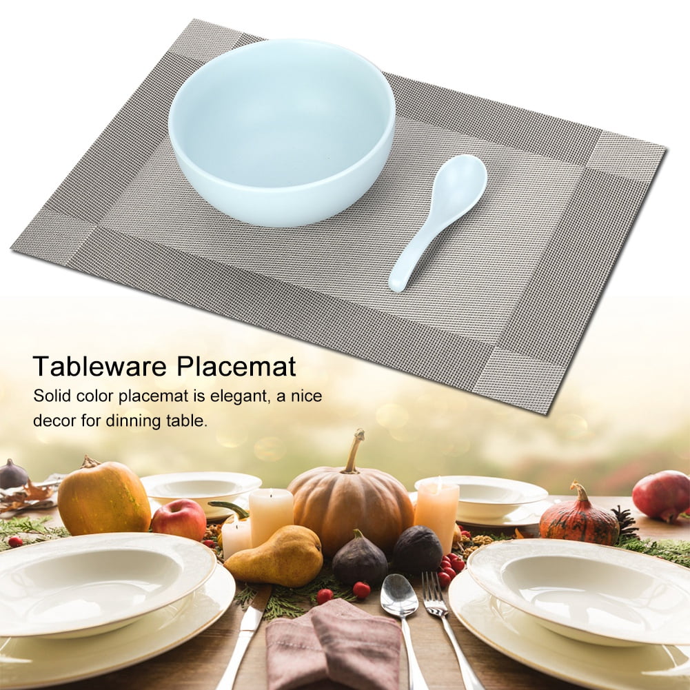 YLSHRF 4 Pcs Placemat Fashion PVC Dining Table Mat Plate Pads Bowl Pad