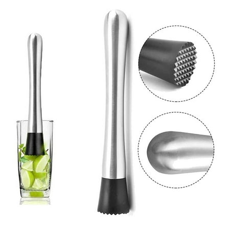 

8Inch Stainless Steel Muddler & 10Inch Mixing Spoon Home Bar Tool Set for Make Mojito Mint Juleps Drink Juices