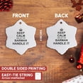 thumbnail image 3 of 3drose, Keep Calm and Let the Barman Handle It. Fun Funny Career Job Pride, 3 inch Snowflake Porcelain Ornament, 3 of 7