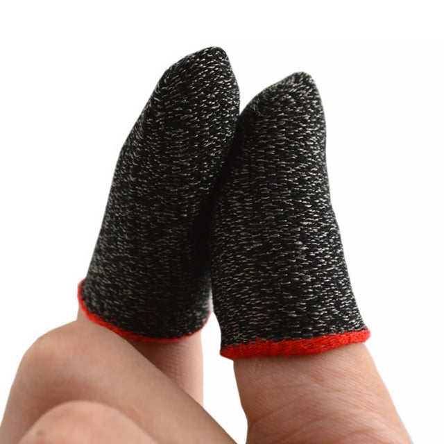 2 Pcs Gants d'Écran de Jeu en Nylon Gants de Jeu Tricotés Résistants à la Transpiration avec Manchons Élastiques pour Manette de Jeu, Rouge