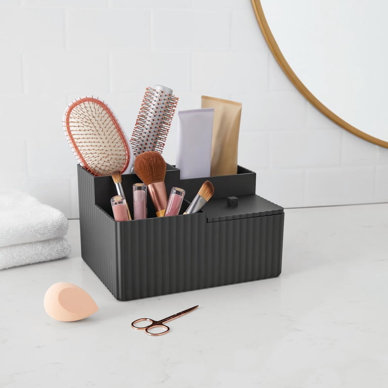 Mainstays Soft Touch Vanity Organizer, Black photo 4