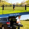 thumbnail image 4 of Gianna Badminton & Small Pickleball Net, Adjustable 33.5-60.2in Height, 14ft Widths, Foldable with Carry Bag for Indoor/Outdoor Games, Blue-Black, 4 of 5