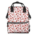 thumbnail image 1 of Disketp Red Birds Mochila de Pañales de Gran Capacidad con Múltiples Bolsillos, Mochila de Viaje Multifuncional para Bebé, Unisex, Moderna y Resistente, 1 of 6