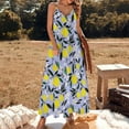 thumbnail image 2 of Lemon Sleeveless Dress Woman Fashion Long Dresses Women's Summer Suit Dress Summer 2025 Women, 2 of 7
