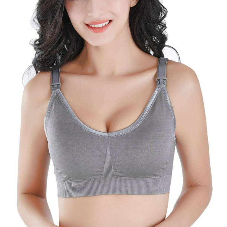 Women Seamless Maternity Bra Soft and Elastic with Nursing Pads