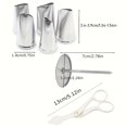 7Piece Cake Decorating Kit with Stainless Steel Rose Icing & Piping