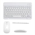thumbnail image 1 of DEBGFS Mini Wireless Bluetooth Keyboard Compatible with iPad 9th 2021/ 8th 2020 /7th Generation 10.2 inch  iPad Pro  iPad Air  iPad Mini  All iPhones and Other Bluetooth Enabled Device,white, 1 of 6