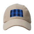 thumbnail image 4 of Baseball Cap Bent Eaves Design 6 Piece Cap Body Breathable Not Hot Plastic Cap Drag For Daily Travel Vacation Argyle Plaid Blue_4 Beige, 4 of 8