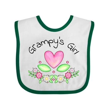 

Inktastic Grampy s Girl- heart flowers Gift Baby Girl Bib