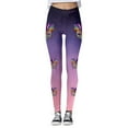 thumbnail image 3 of Arlun Gradient Colors Leggings for Women 2026 Fashion Mardi Gras Printed Casual Lift Leggings Lightweight Comfy Sport Workout Gym Bottomwear Carnival Yoga Pants Light Purple S, 3 of 5