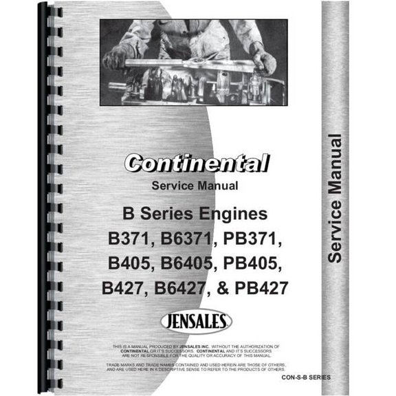 Continental Engines B371, B6371, PB371, B405, B6405, PB405, B427, B6427, PB427 Engine Service Manual