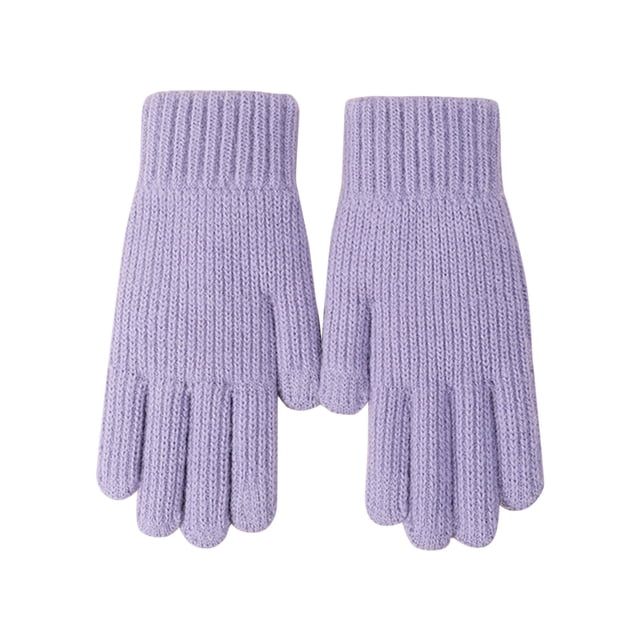 Knitted Gloves Winter with Fleece Thread Outdoor Windproof and Cold Warm Gloves