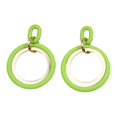 thumbnail image 2 of Hyasfey 1 Pair Circle Stitching Hollow Stud Earrings Acrylic Hoop Splicing Drop Earrings Colorful Contrast Geometric Lightweight Dangle Earrings, 2 of 8