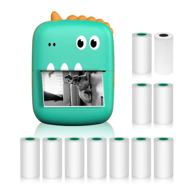 Impresora de etiquetas Mini impresora térmica multifunción portátil fabricante de pegatinas impresión fotográfica instantánea sin tinta soporte conexión BT para teléfono inteligente con 1 rollo d