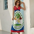 thumbnail image 5 of Belize Flag Dress Summer Street Style Bohemia Long Dresses Female Sleeveless Printed Maxi Dress, 5 of 9