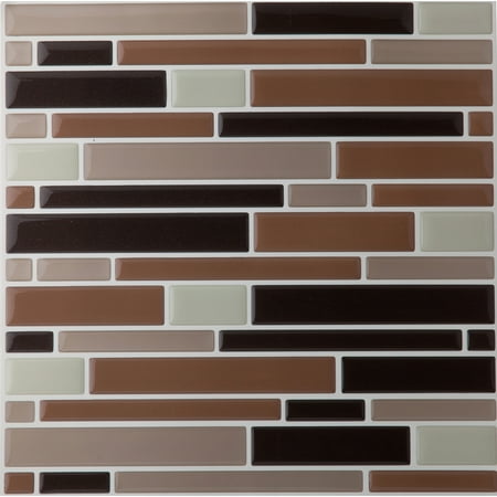 Achim Magic Gel Beige Self Adhesive Vinyl Backsplash Wall Tile 9.125x9.125 - 6 Tiles/4.50 sq Ft.