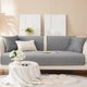thumbnail image 2 of Nvzi Velvet Plush Non Slip Geometric Quilted Sectional Couch Covers for Kids, Pets-35.4*35.4inch,Grey, 2 of 5
