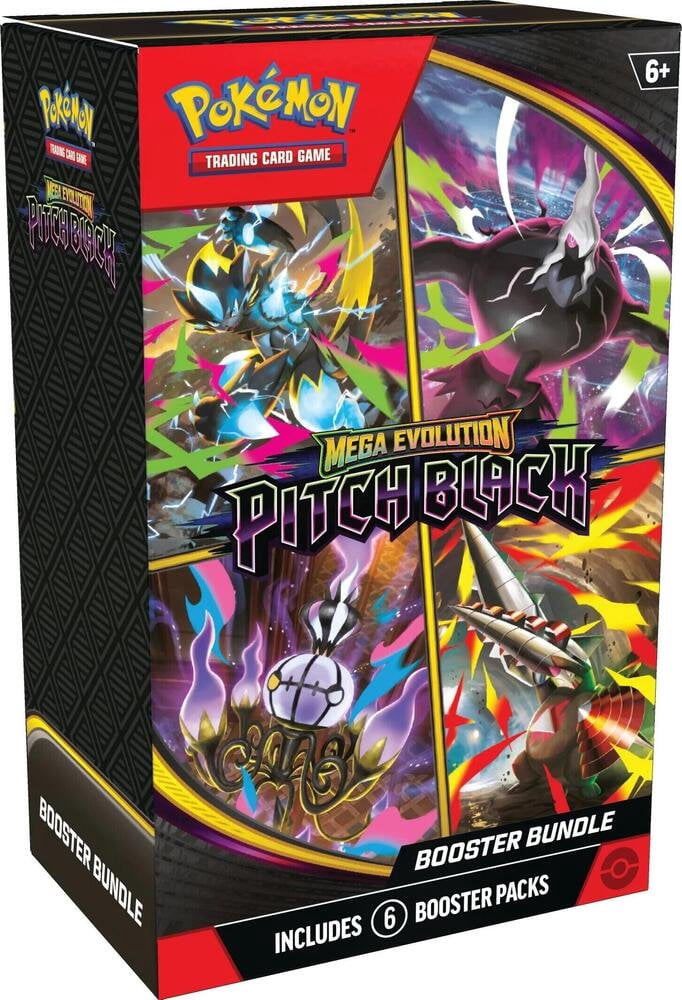 Pokmon TCG Mega Evolution Pitch Black Booster Bundle ME05 with 6 Booster Packs Trading Card Game