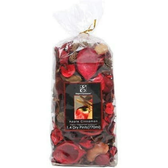 Hosley 4 oz Bag Lightly Scented Red Apple Cinnamon Potpourri with Bonus Fragrance Refresher Oil