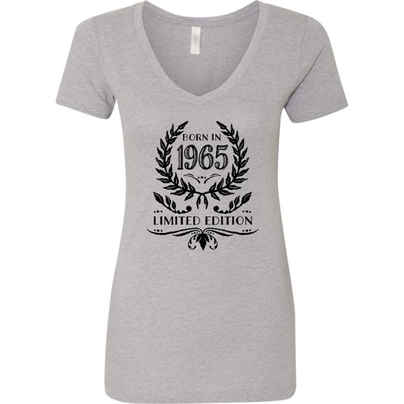 Inktastic Born in 1965 Limited Edition Women's V-Neck T-Shirt