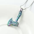 thumbnail image 4 of Thor Axe Urn Necklace for Ashes for Women Men Viking Axe Memorial Pendant Urn Necklace for Loved One Ashes Holder, 4 of 6