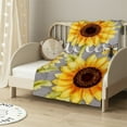 thumbnail image 2 of HENGT Flannel Bed Blanket  Sunflowers Throw Blanket Lightweight Cozy Plush Blanket for Bedroom Living Rooms Sofa Couch - You are My Sunshine, 2 of 6