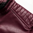 thumbnail image 4 of Men's Wings Color Block PU Leather Motorcycle Jacket, Double Stand Collar Street Casual Motorcycle Jacket, Hip Hop Punk Retro Top, 4 of 13