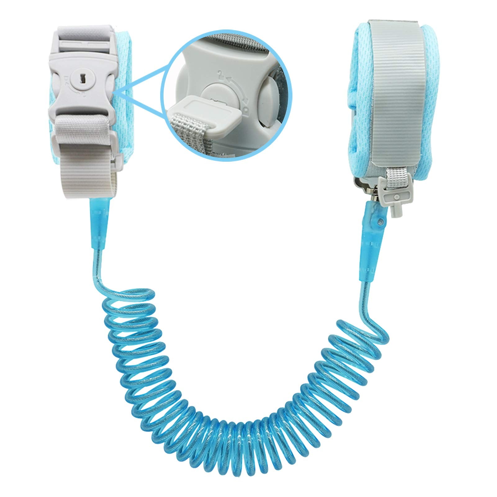 Lohol Toddler Safety Wrist Link, 8.2ft Anti-Lost Leash for Kids, Breathable Wristband with Key Lock