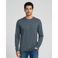 thumbnail image 2 of Real Essentials 4 Pack: Men's Cotton Long Sleeve Crew Neck T-Shirt - Soft Work Casual Jersey Tees, 2 of 6