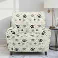 thumbnail image 2 of Kuiaobaty Dot Paws Print Reclining Slipcover Easy Replacement Recliner Chair Cover Breathable Recliner Couch Cover Washable Reclining Sofa Slipcover with Elastic Bottom for Living Room, 2 of 8