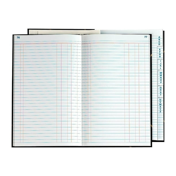Staples Black Ledger Book 113/4" x 75/16" 217679